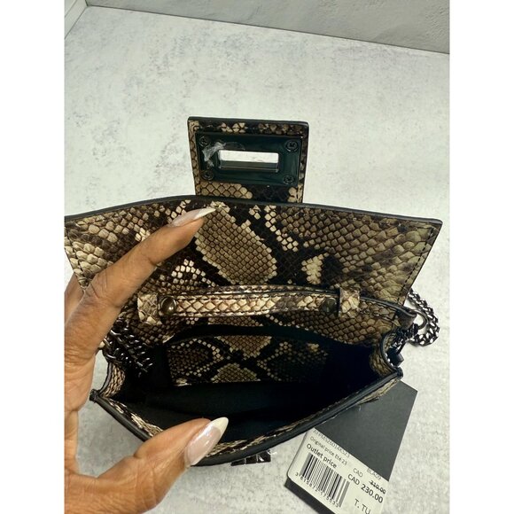 NWT The‎ Kooples Small Emily Snakeskin Leather Clutch Wallet with Chain Strap - Picture 8 of 13